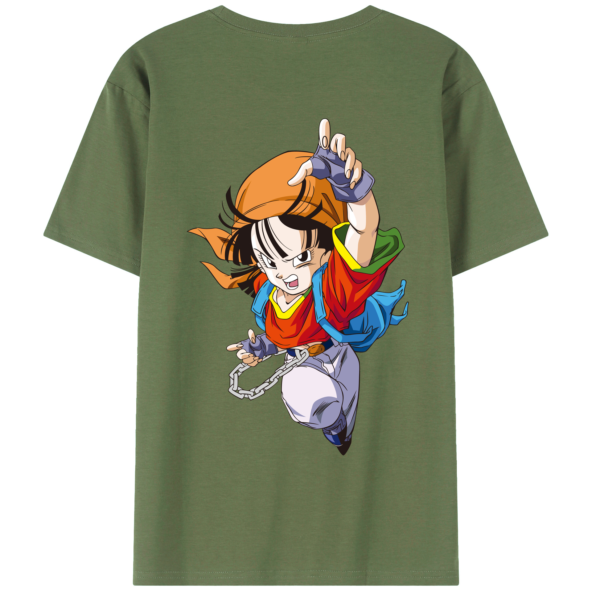 （画像用） ドラゴンボール パン DRAGON BALL Pan 綿100％ メンズ半袖Tシャツ（バックプリント） 通気性